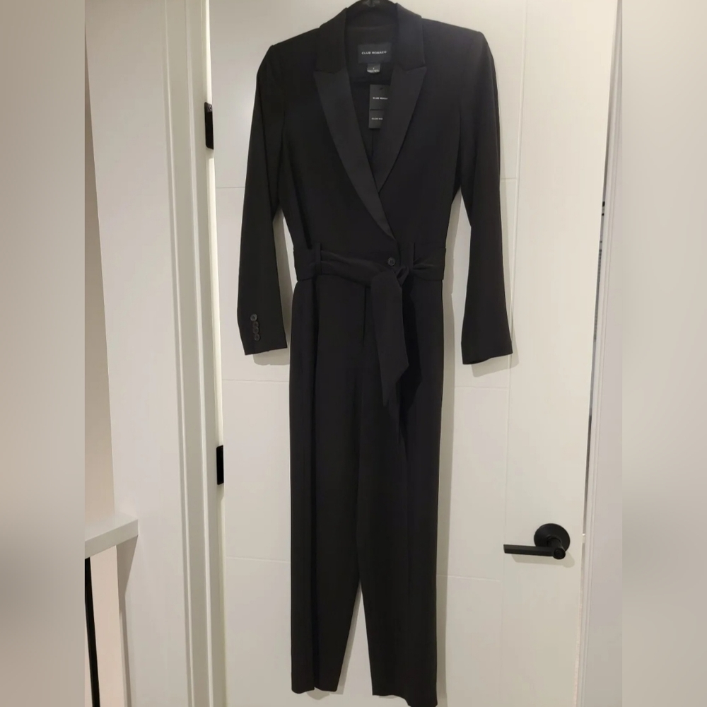 Club Monaco Tuxedo Jumpsuit Black Size 2 NWT